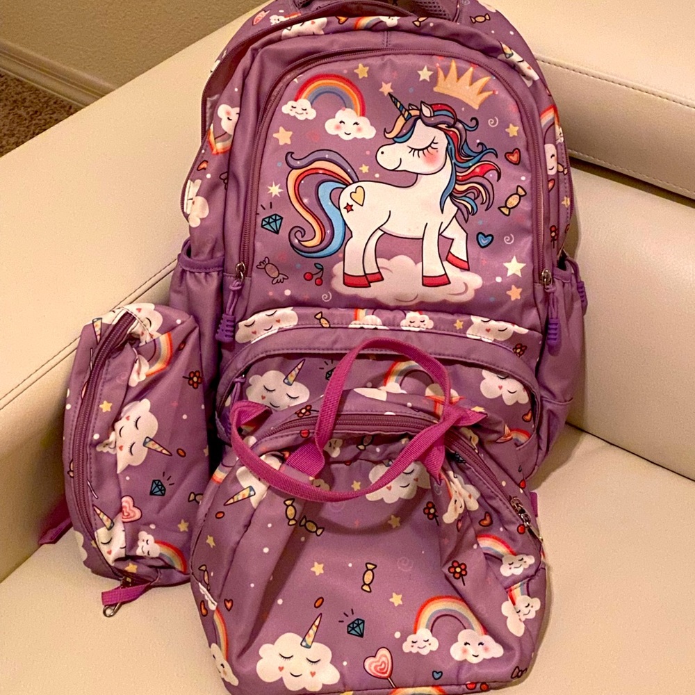 Unicorn Backpack Set